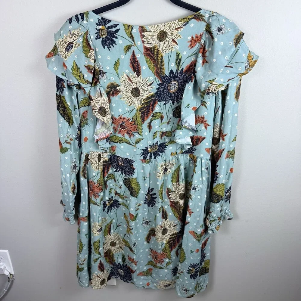 Spartina 449 Millie Ruffle Dress Women's Sz XS Riverside Station Vintage Floral - Picture 5 of 10